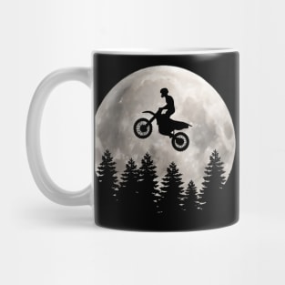 Dirt Bike Flying Across the Moon Mug